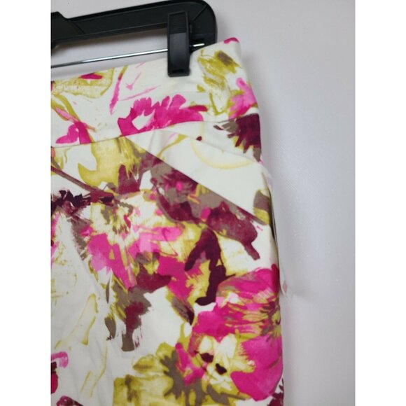 Charter Club Womens Pencil Skirt Sz 6 Watermelon Comb Floral Cotton Carrier NWT - Picture 3 of 9